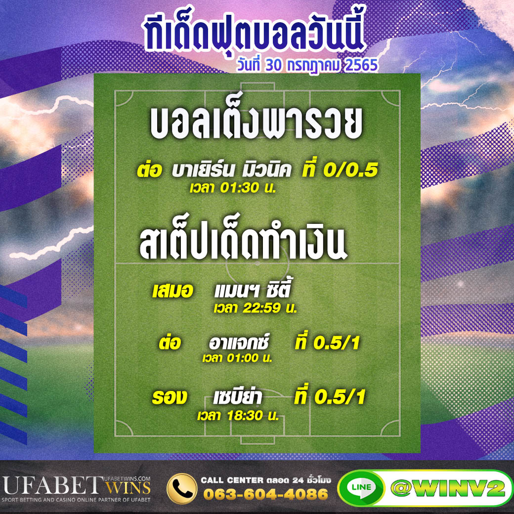 ทีเด็ดบอล 30/07/2565