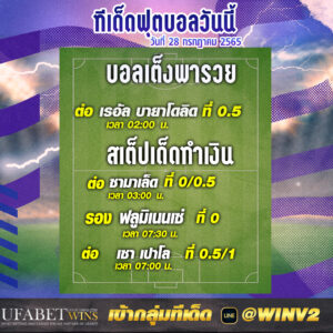 ทีเด็ดบอลวันนี้