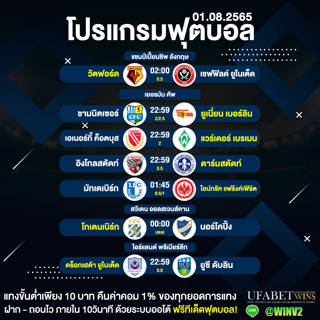โปรแกรมฟุตบอล